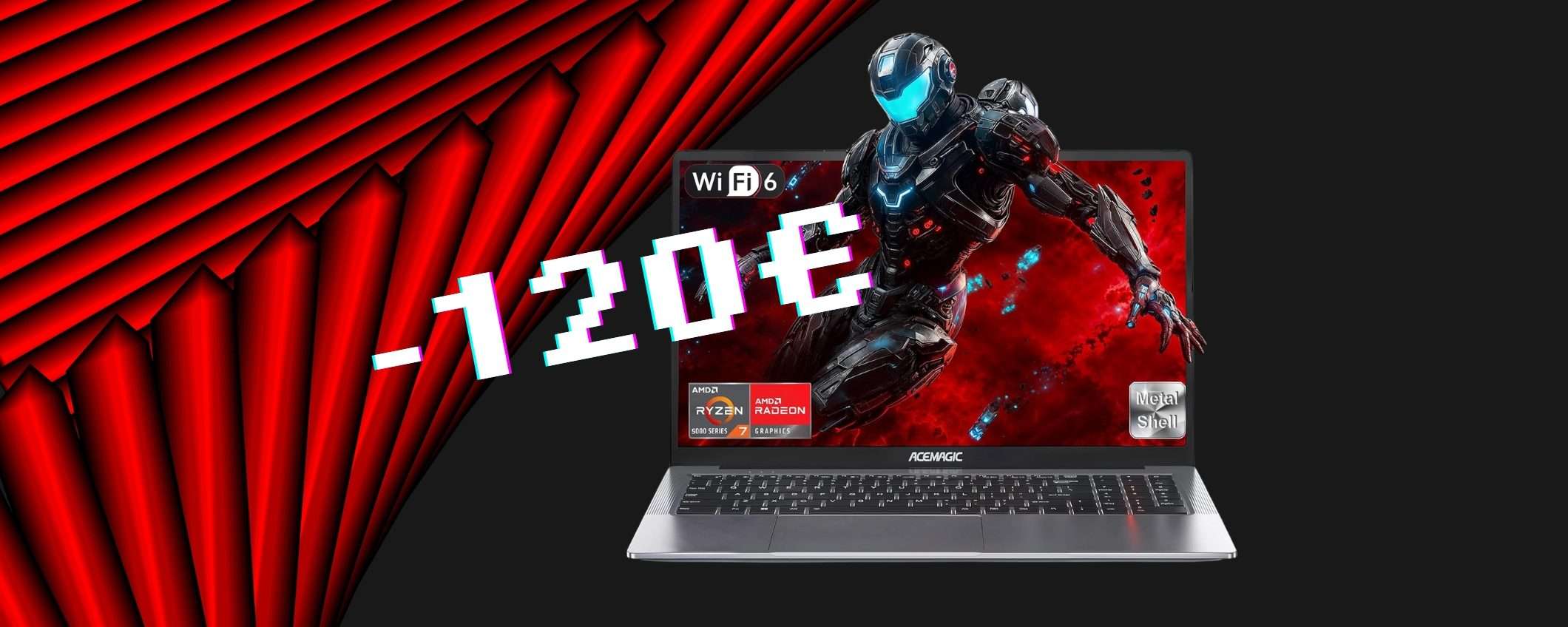Notebook potentissimo, con Ryzen 7 e 16GB di RAM, in SCONTO di 120€ Notebook potentissimo, con Ryzen 7 e 16GB di RAM, in SCONTO di 120€