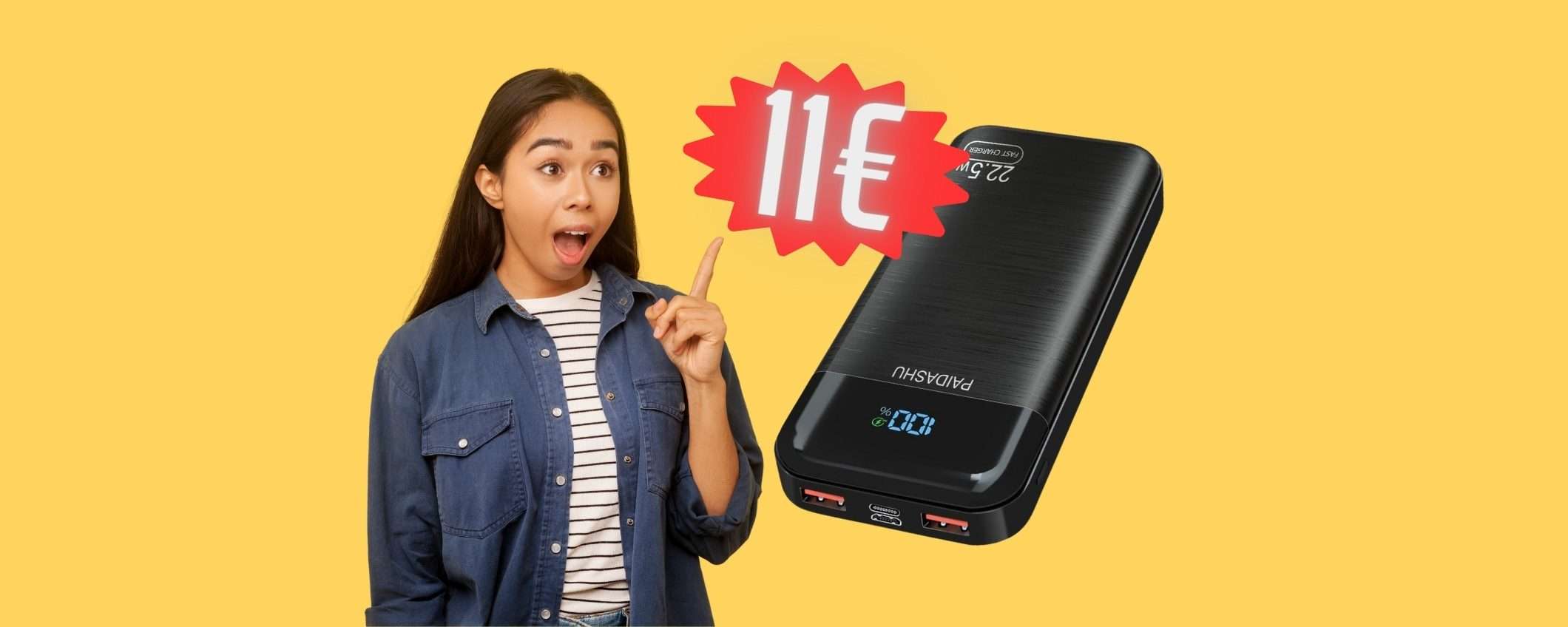 OFFERTA BOMBA Amazon: solo 11€ per questo Power Bank da 27000mAh OFFERTA BOMBA Amazon: solo 11€ per questo Power Bank da 27000mAh
