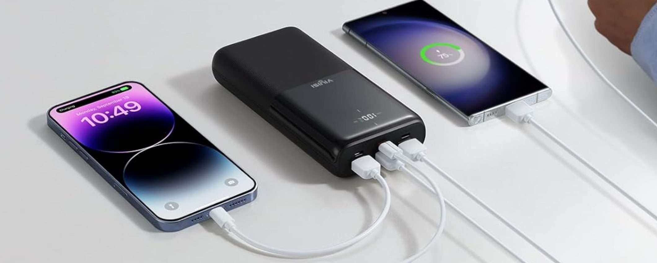Power Bank da 30000mAh e 4 uscite: ricarica ciò che vuoi in ogni momento Power Bank da 30000mAh e 4 uscite: ricarica ciò che vuoi in ogni momento