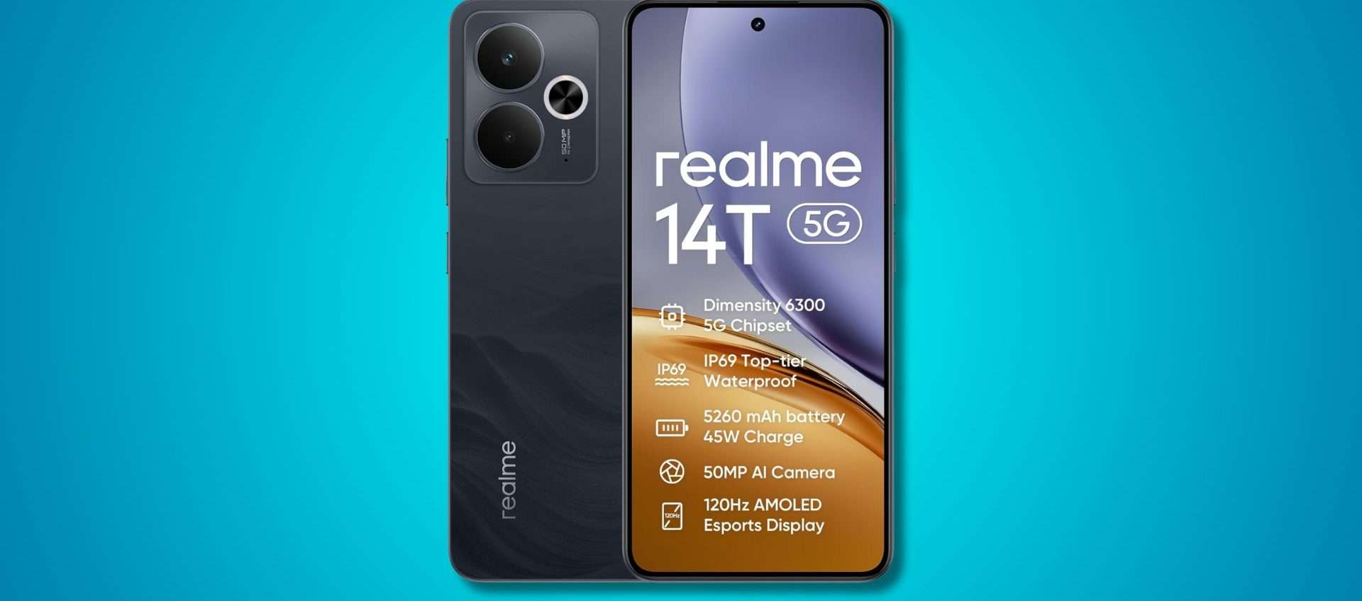 realme 14T 5G a 199,99€ con doppio sconto: display 120Hz, fotocamera AI da 50MP e protezione IP69 realme 14T 5G a 199,99€ con doppio sconto: display 120Hz, fotocamera AI da 50MP e protezione IP69