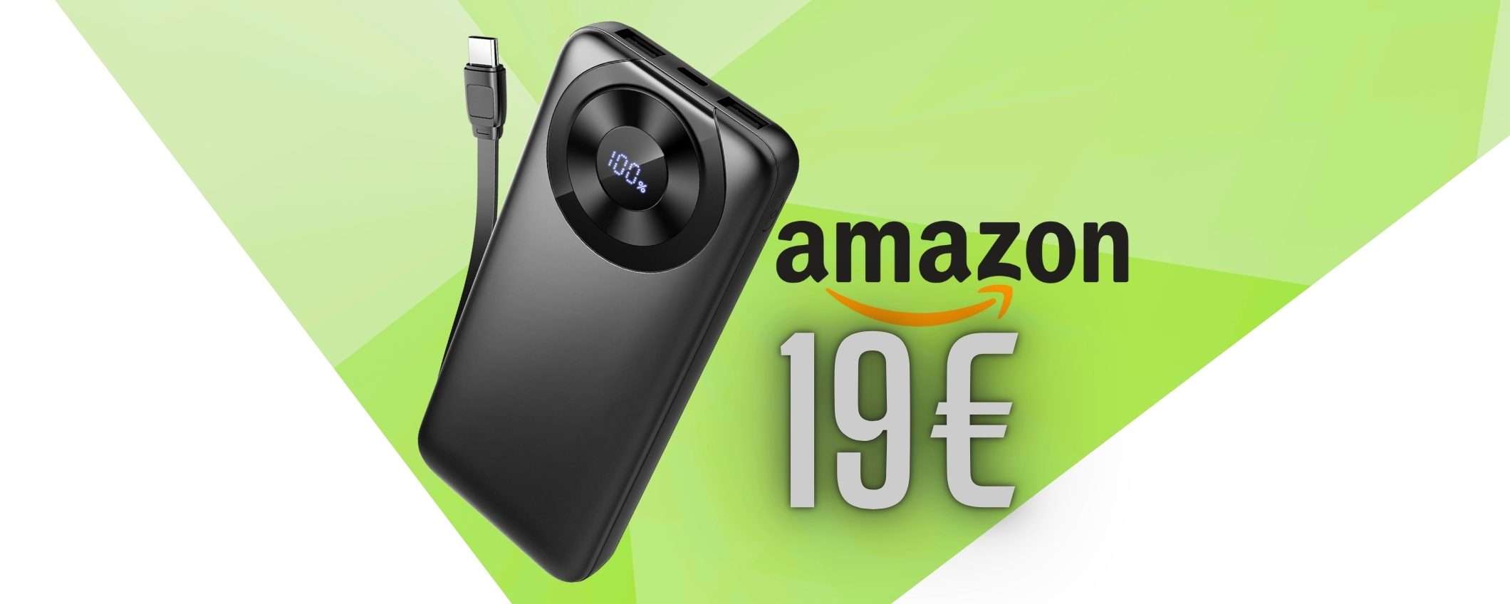 Ricarica lontano da casa con questo Power Bank da 10000mAh a 19€ Ricarica lontano da casa con questo Power Bank da 10000mAh a 19€