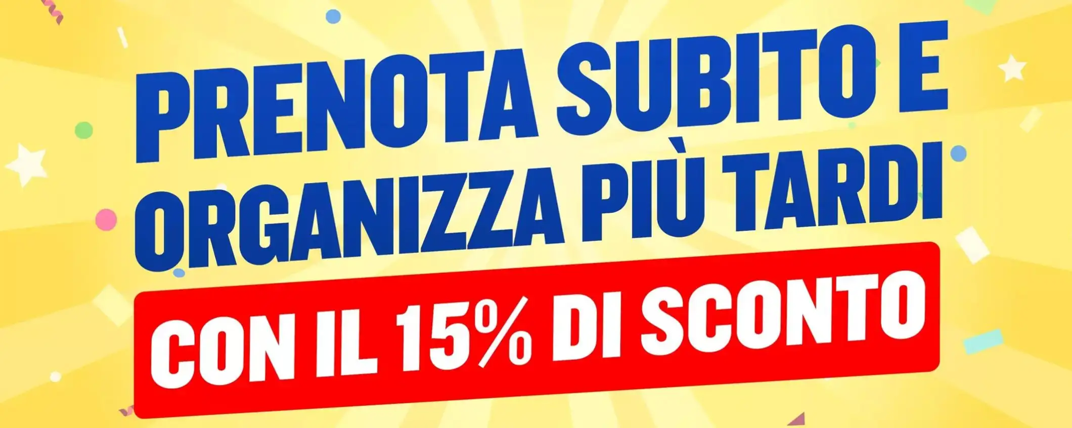 Offerta flash Ryanair: sconto del 15% per volare verso l'Italia e l'Europa Offerta flash Ryanair: sconto del 15% per volare verso l'Italia e l'Europa