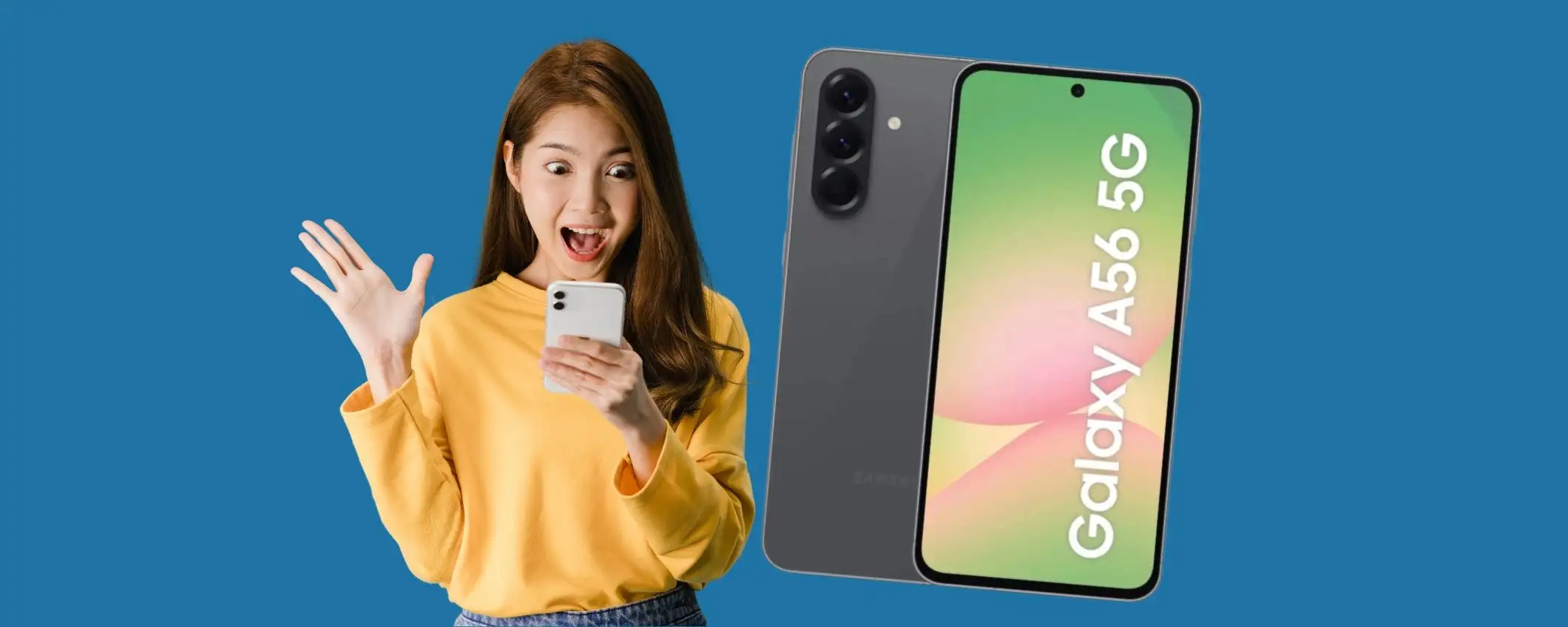 Samsung Galaxy A56 5G: il RE dei medio-gamma SCONTATO di 185€ Samsung Galaxy A56 5G: il RE dei medio-gamma SCONTATO di 185€