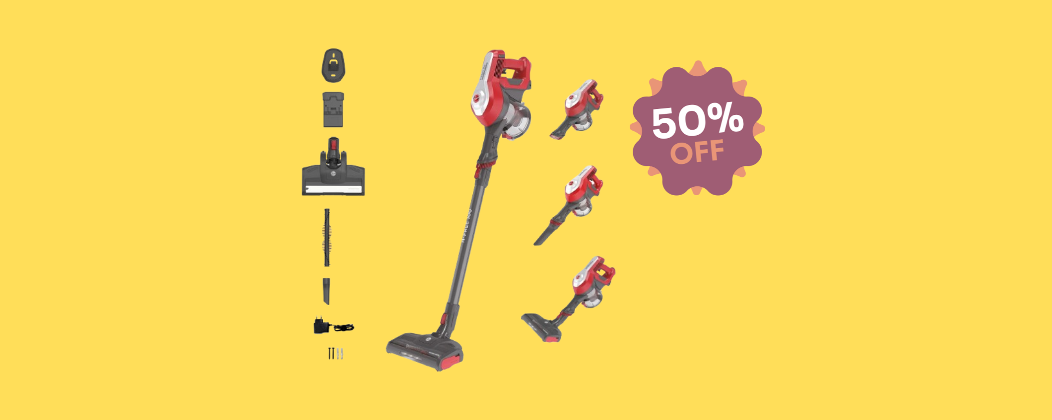 La scopa elettrica Hoover H-FREE 100 a metà prezzo La scopa elettrica Hoover H-FREE 100 a metà prezzo