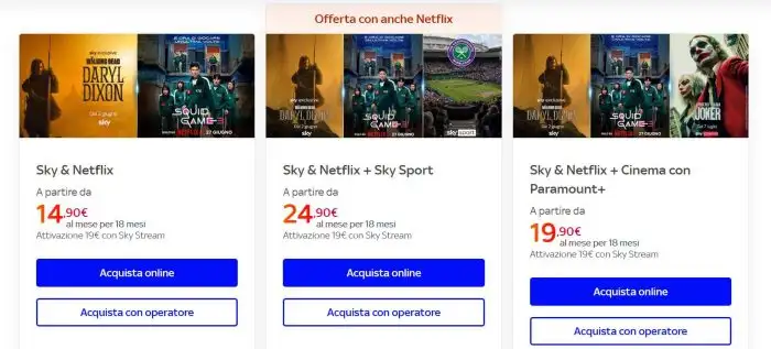 sky netflix insieme offerta