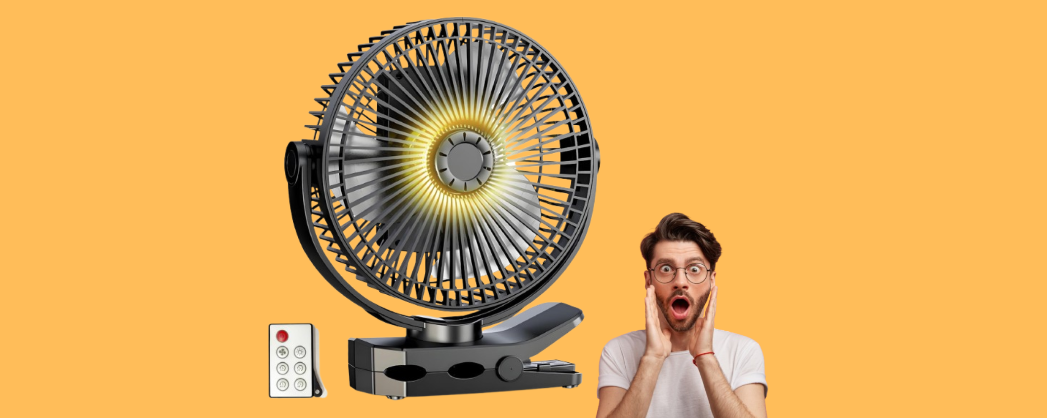 Caldo soffocante? Prova il ventilatore a clip portatile Caldo soffocante? Prova il ventilatore a clip portatile