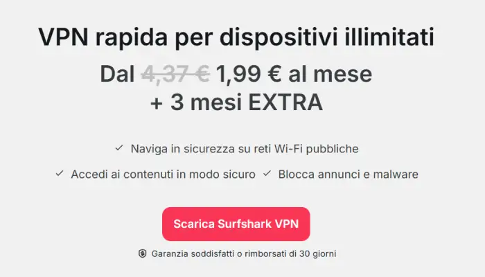 vpn surfshark sconto