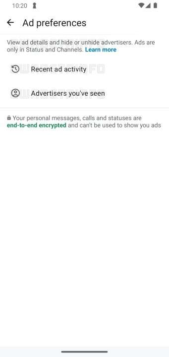 whatsapp pubblicità aggiornamento di stato