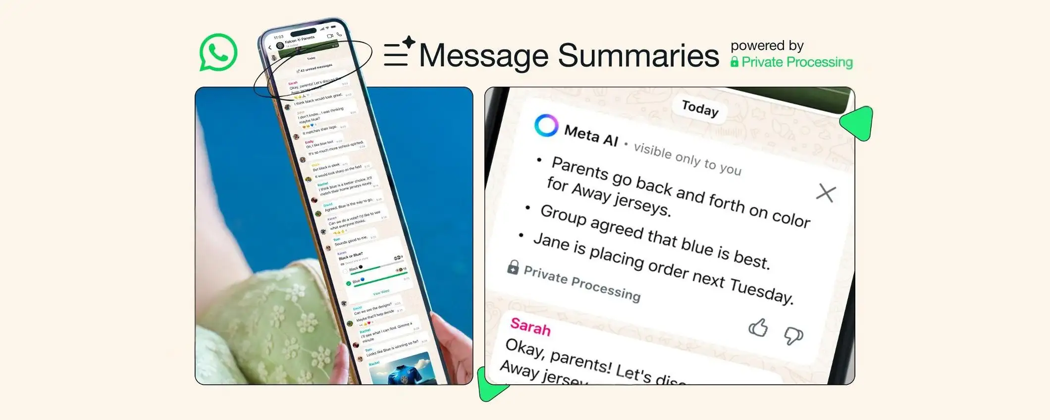 WhatsApp lancia ufficialmente i riassunti dei messaggi non letti WhatsApp lancia ufficialmente i riassunti dei messaggi non letti