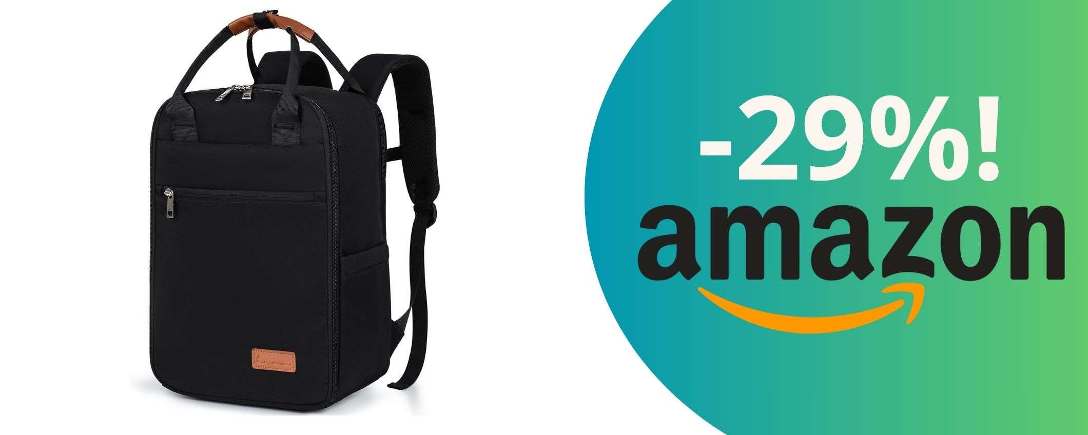 Lo zaino compatto e capiente perfetto da portare in viaggio: non fartelo scappare in super sconto!