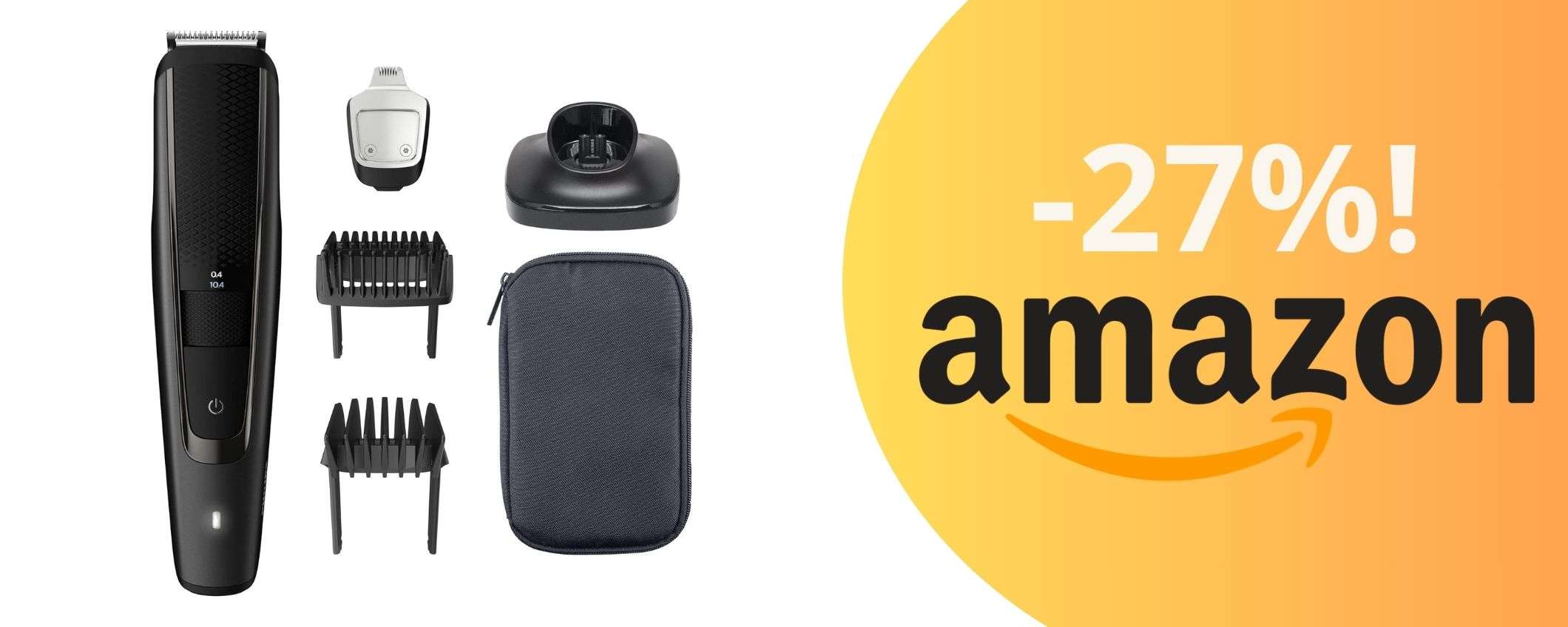 Barba perfetta in una sola passata con il regolabarba Philips: non perdere l'offerta lampo!