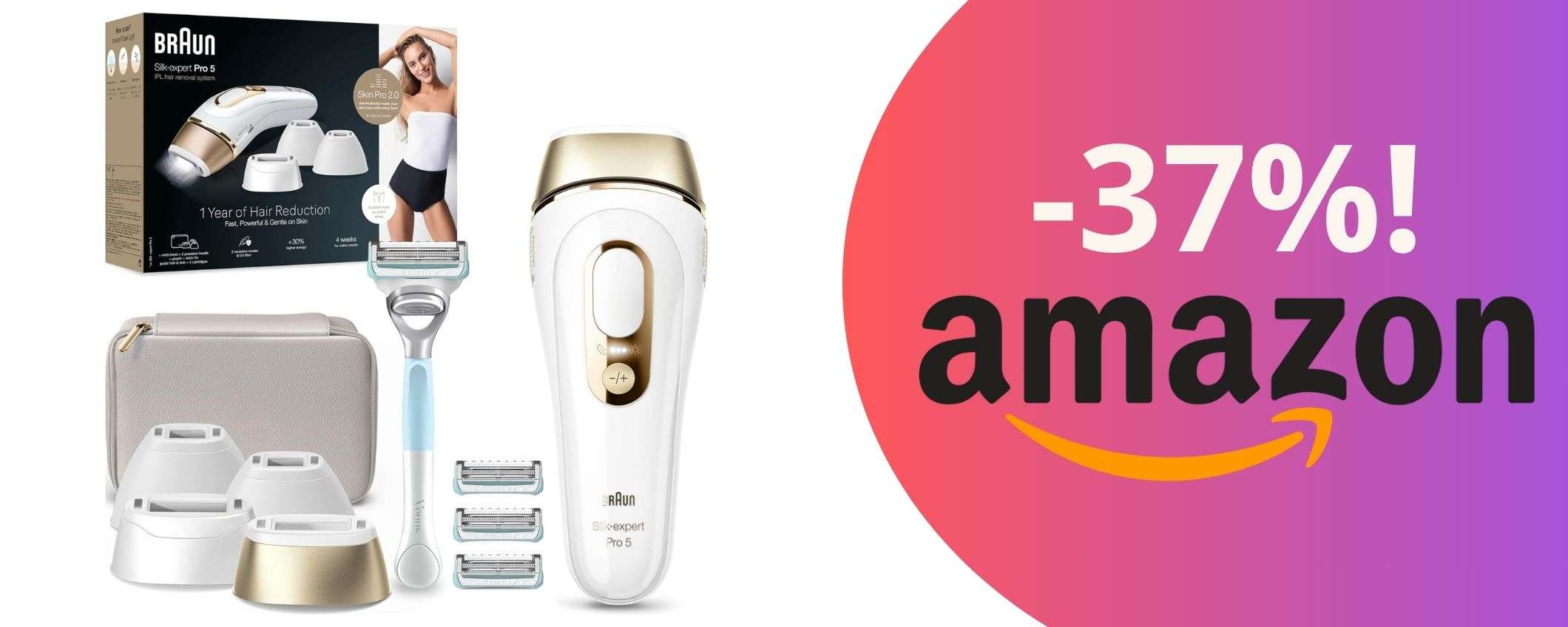 Addio cerette e rasoi: ecco il Braun Silk·expert Pro 5 a prezzo imperdibile! Addio cerette e rasoi: ecco il Braun Silk·expert Pro 5 a prezzo imperdibile!