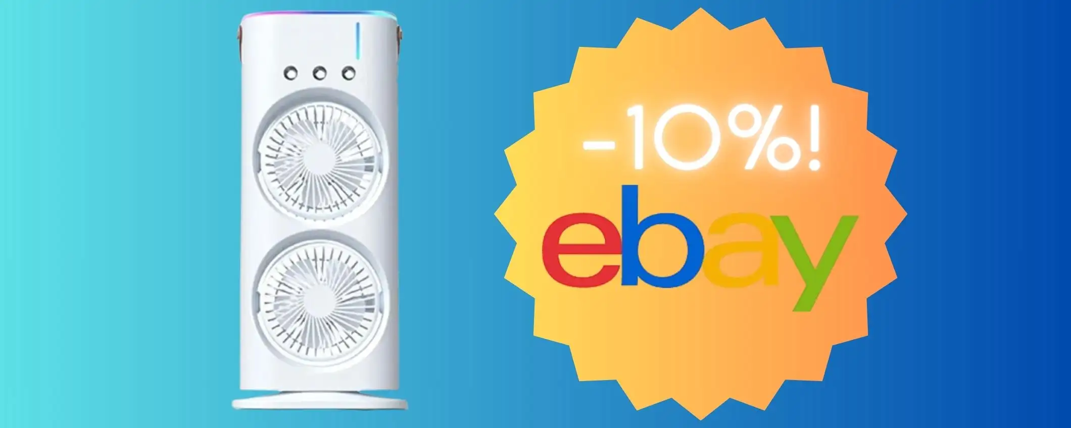Un doppio ventilatore portatile in grado di rinfrescarti ovunque tu voglia: il prodotto top dell'estate ora in super sconto!
