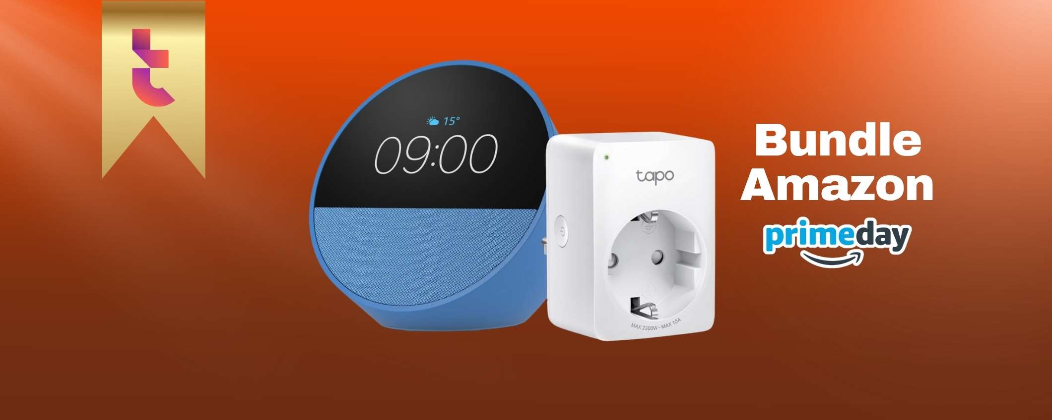 Risparmia il 43% se vuoi un Echo Spot e porta a casa anche la presa smart