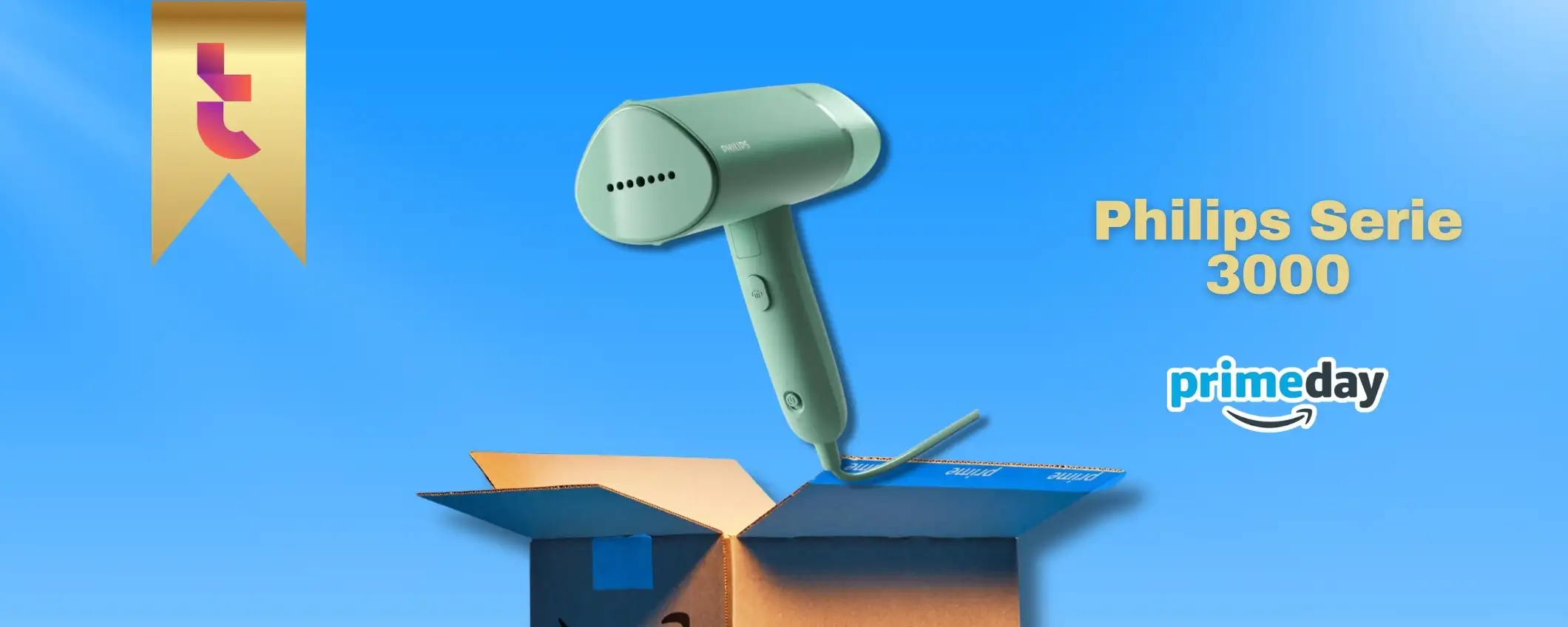 Philips Serie 3000: addio asse da stiro, pieghe via in un attimo (22€)