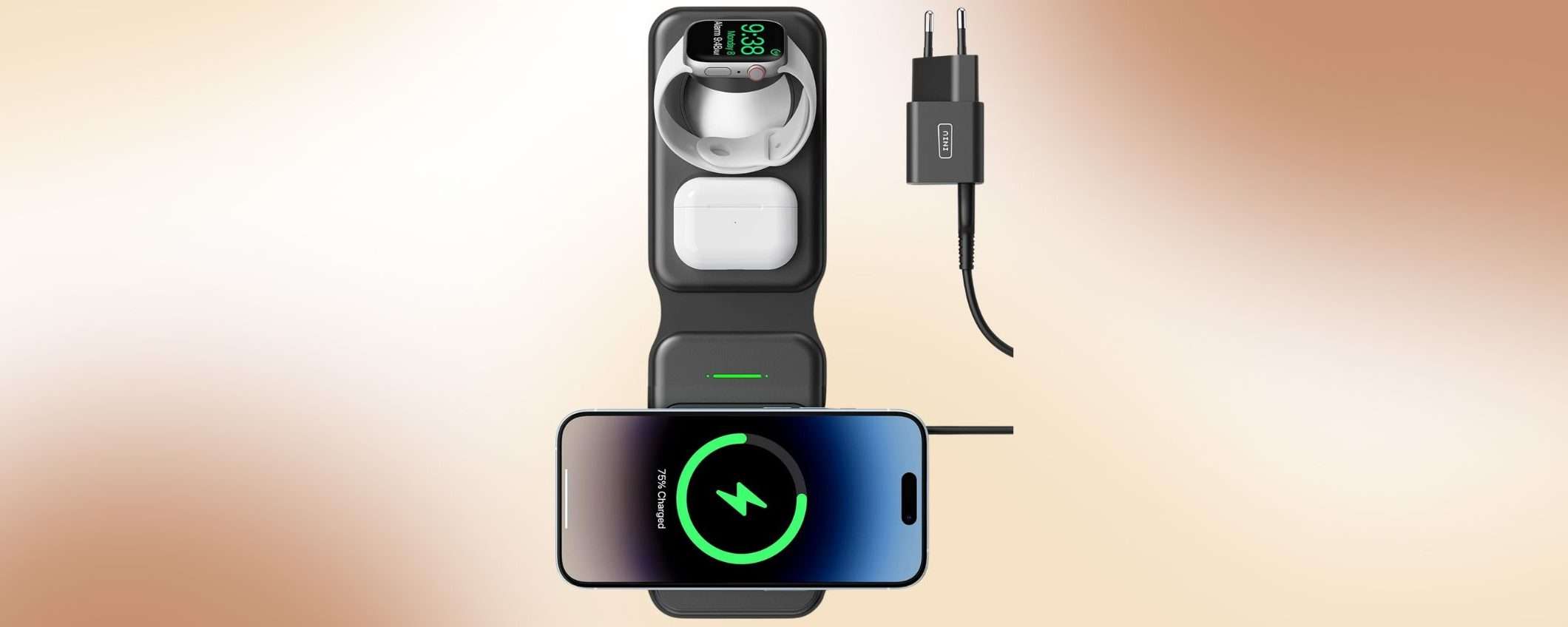 Quasi al 50% di sconto: la base di ricarica 3-in-1 più smart ora in offerta