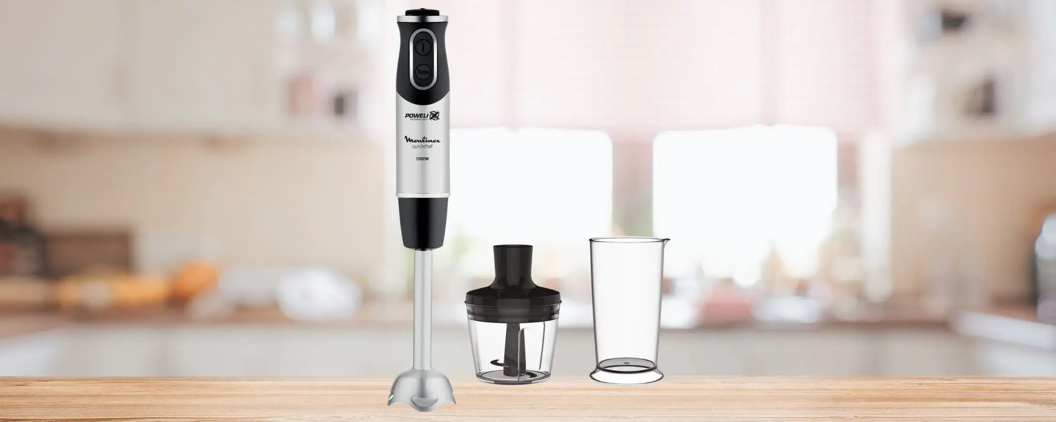 Frullatore Moulinex in super offerta su Amazon: 1000W di potenza, 10 velocità e accessori inclusi