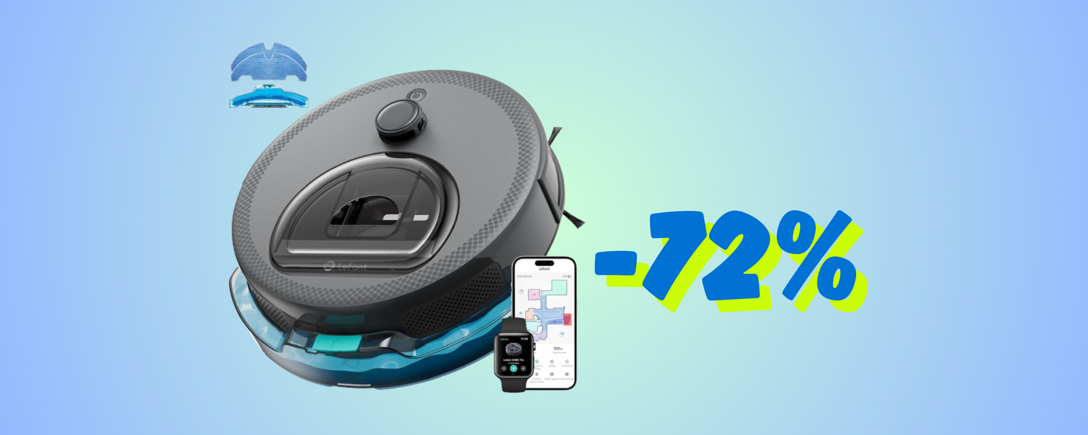 LEFANT M330Pro: il robot aspirapolvere lavapavimenti in sconto