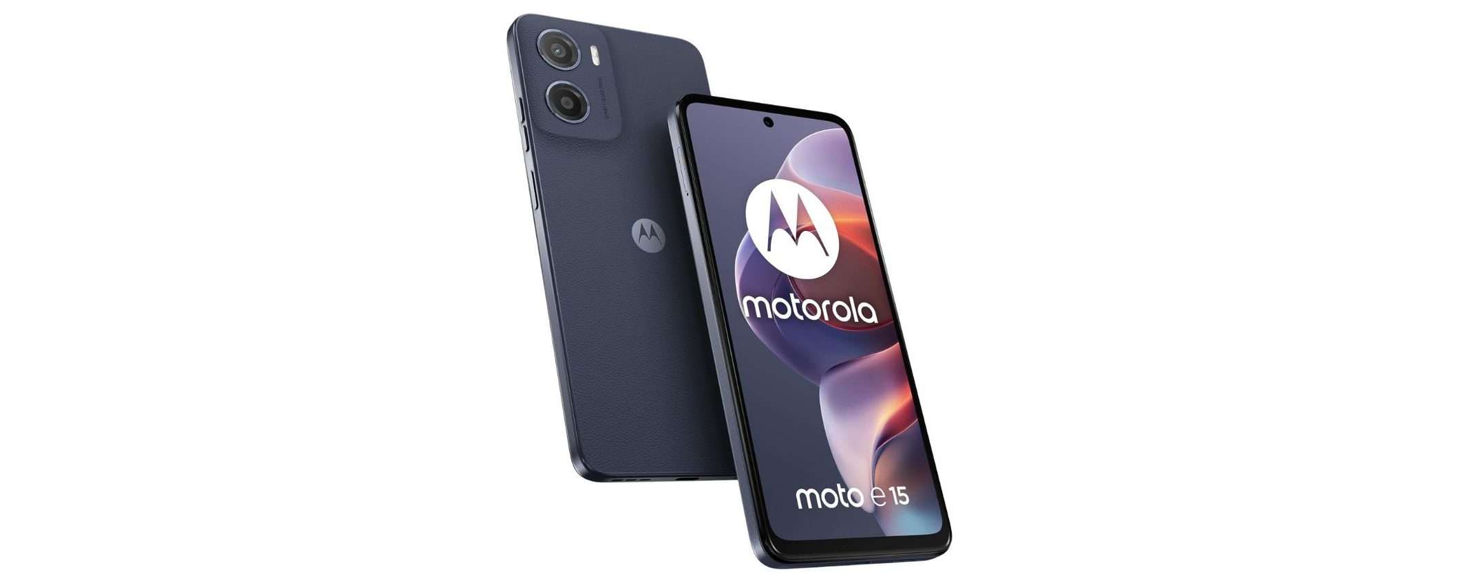 Display HD+ 90Hz e fotocamera da 32MP: Motorola moto e15 a meno di 70 euro Display HD+ 90Hz e fotocamera da 32MP: Motorola moto e15 a meno di 70 euro