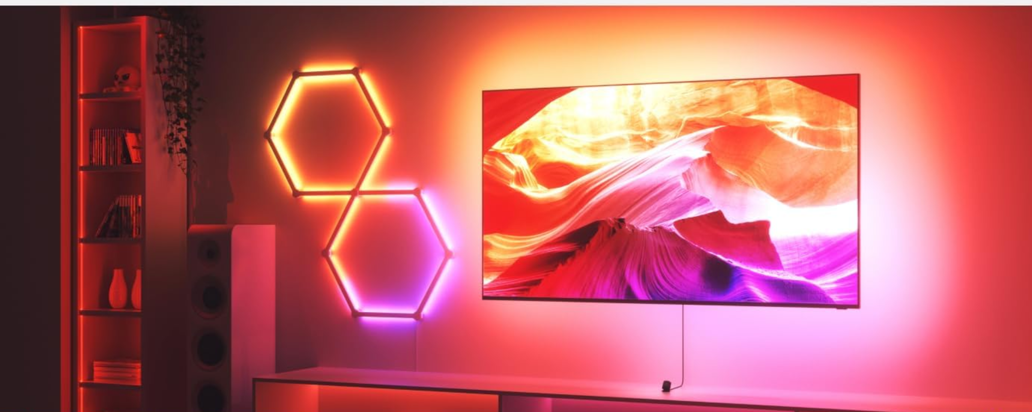 Nanoleaf specchio 4D con striscia luminosa per TV in offerta Nanoleaf specchio 4D con striscia luminosa per TV in offerta