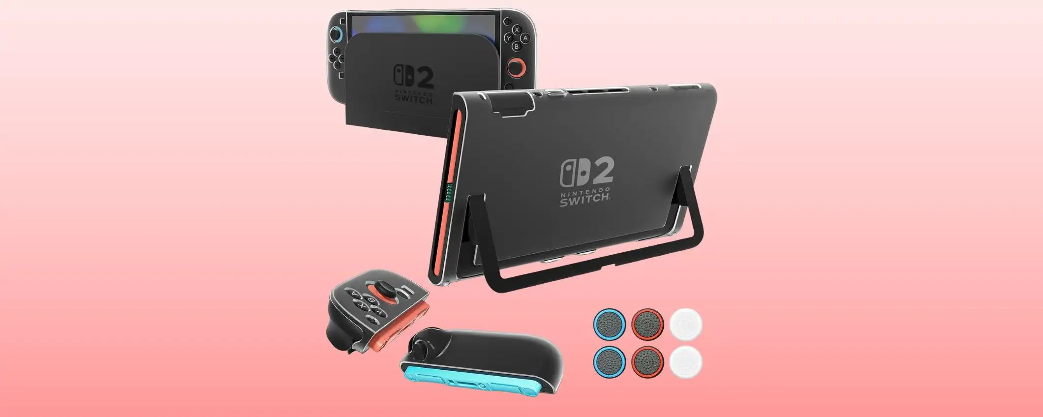 Promo Switch 2: cover completa con tappi e protezione Joy-Con in sconto Amazon