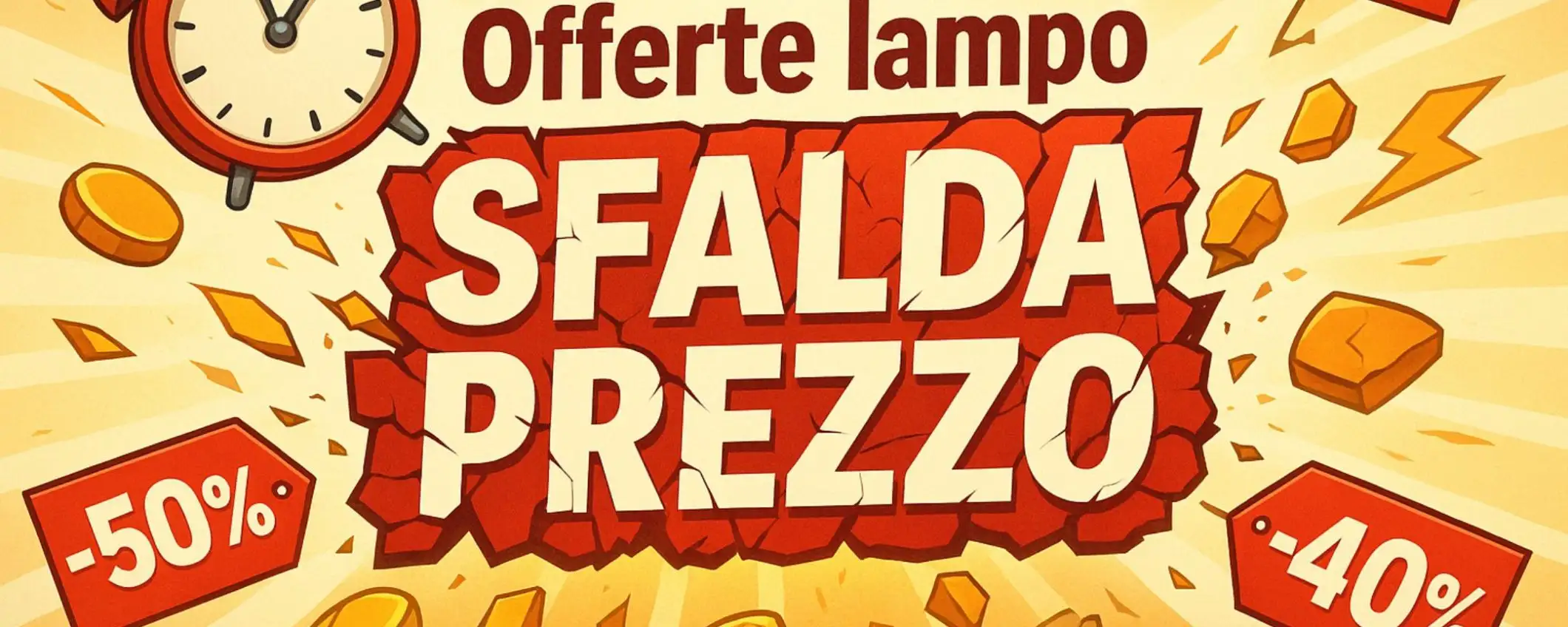 Offerte lampo SFALDA PREZZO per il 14 luglio: tutto a meno di 20€ Offerte lampo SFALDA PREZZO per il 14 luglio: tutto a meno di 20€