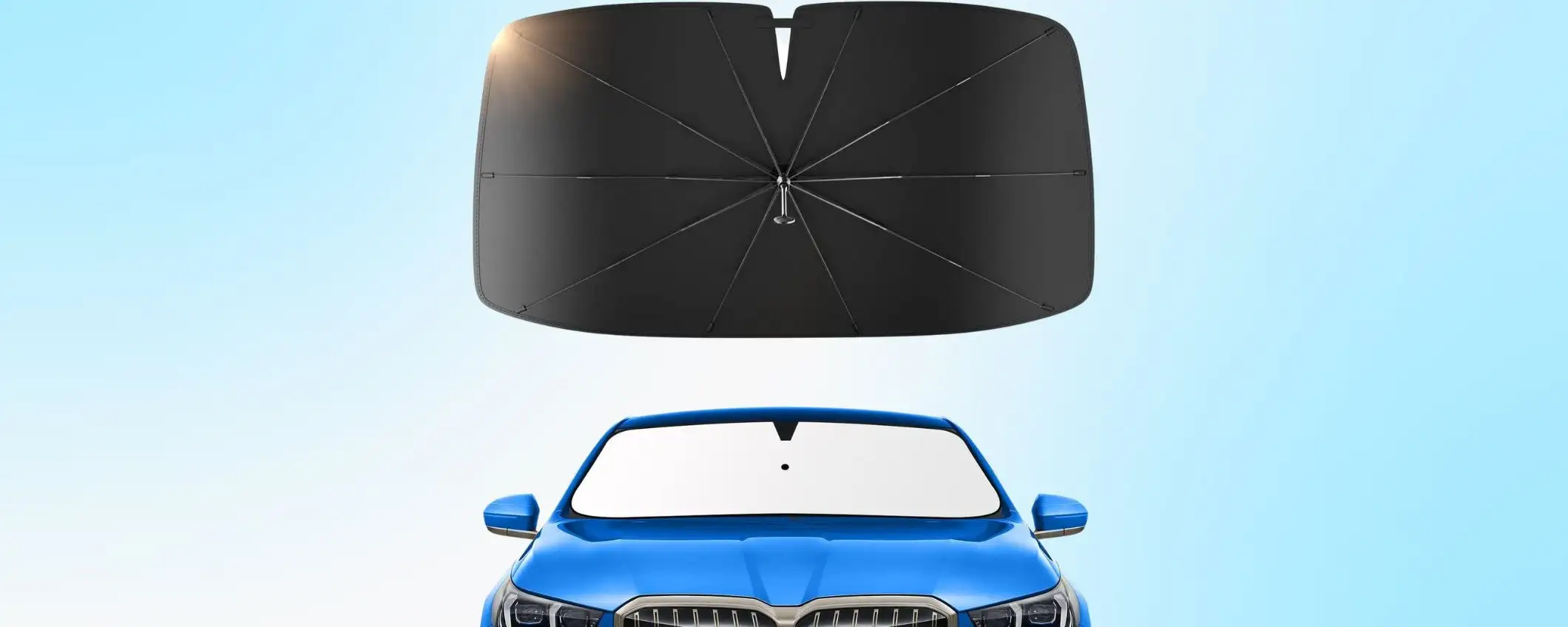 Il nuovo parasole per auto che ruota a 360° e si piega in un attimo è ora scontato su Amazon