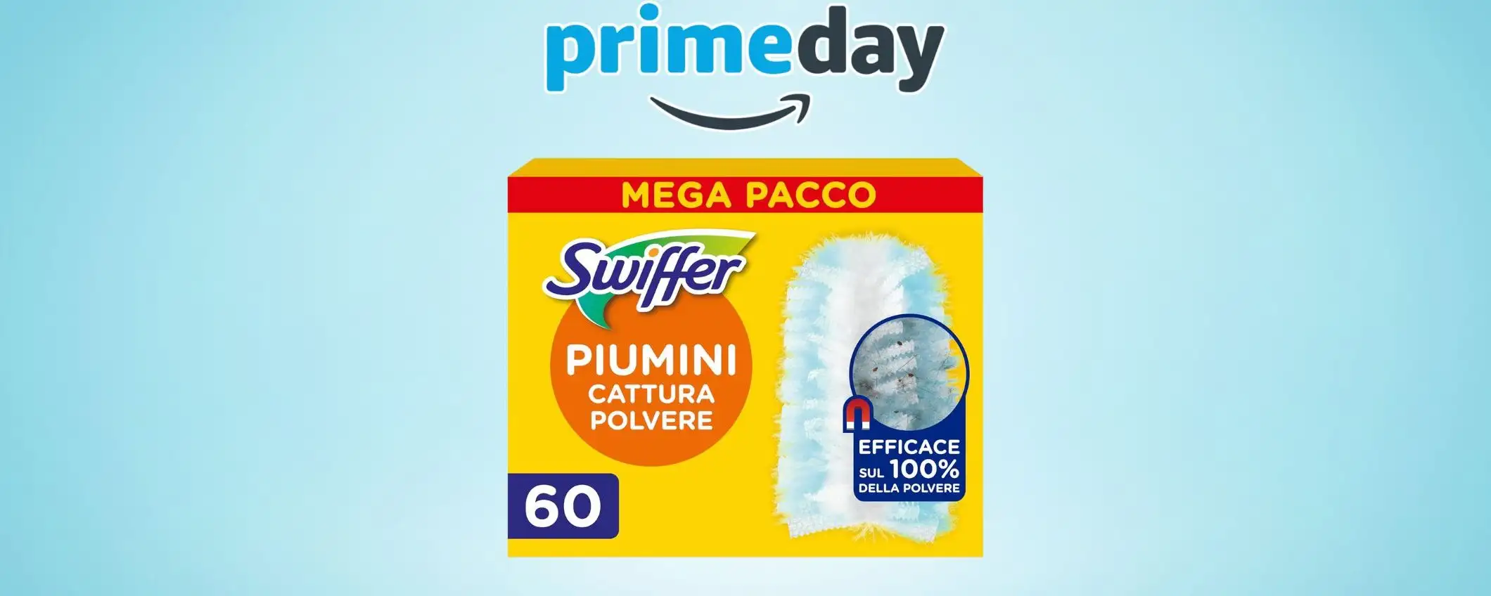 Ricarica piumini Swiffer da 60 pezzi: il BEST SELLER del Prime Day (50% di SCONTO) Ricarica piumini Swiffer da 60 pezzi: il BEST SELLER del Prime Day (50% di SCONTO)