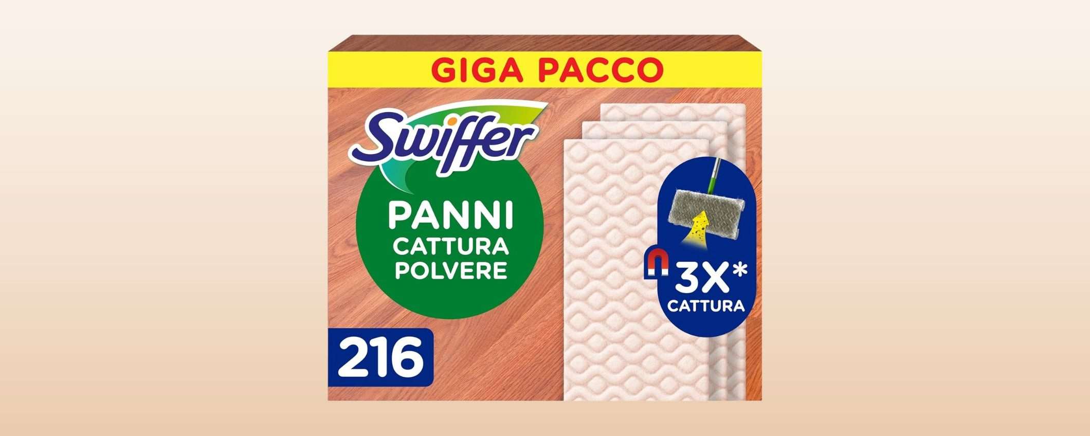 216 panni Swiffer a metà prezzo: offerta GIGANTE a 29,99 euro 216 panni Swiffer a metà prezzo: offerta GIGANTE a 29,99 euro