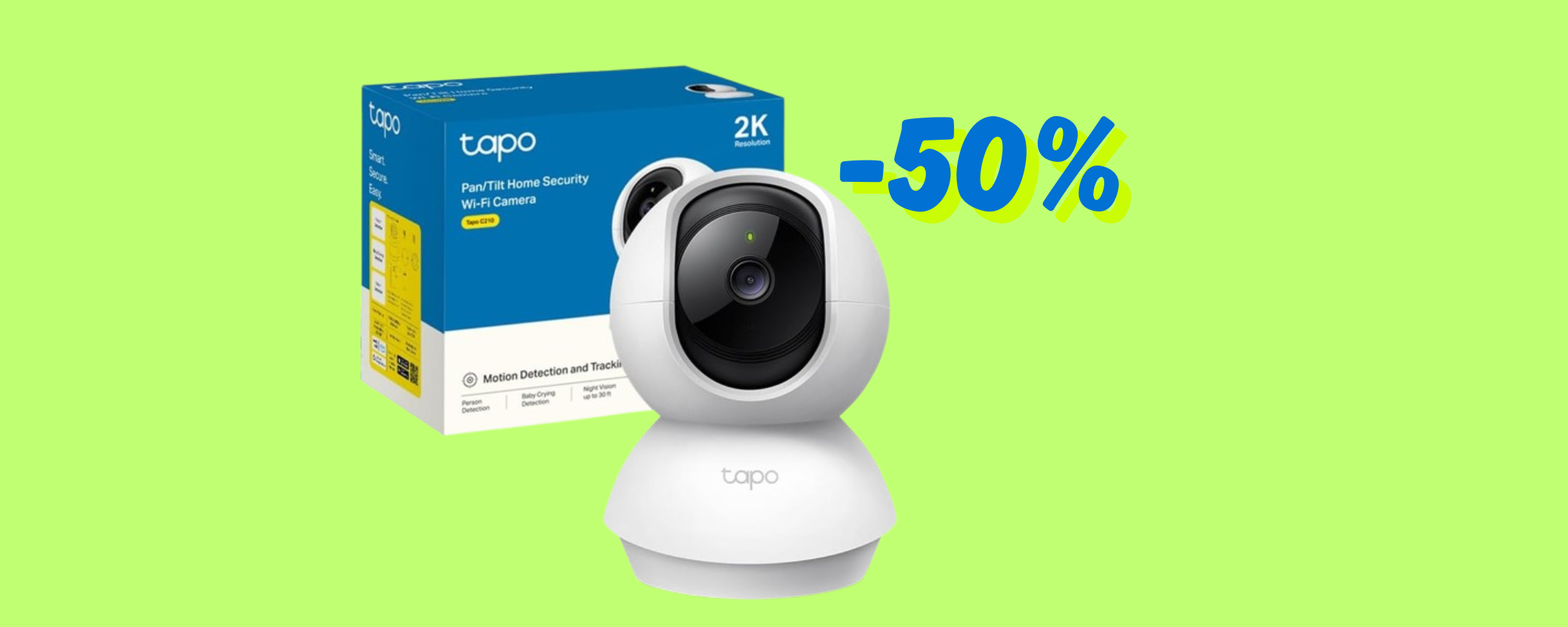 Tapo C210: telecamera Wi-Fi 2K a metà prezzo