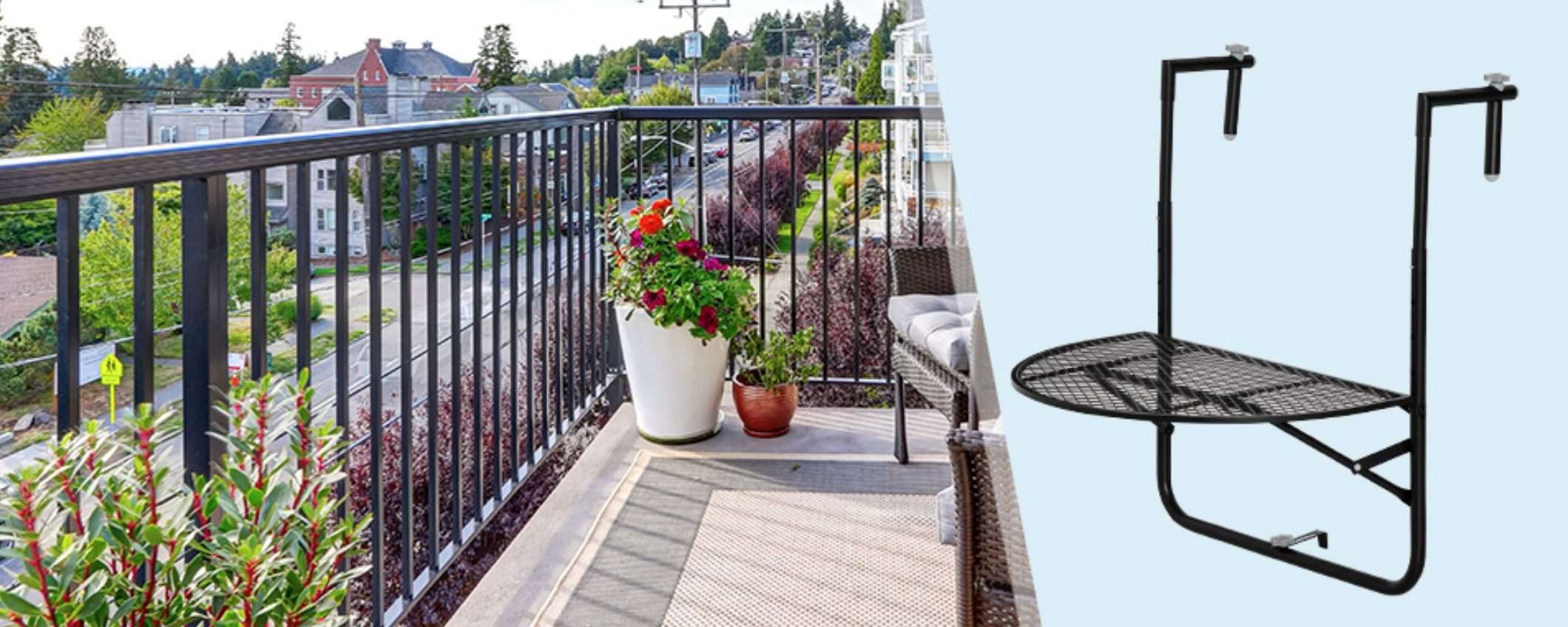 Tavolino da balcone pieghevole in offerta Amazon: perfetto per l'estate Tavolino da balcone pieghevole in offerta Amazon: perfetto per l'estate