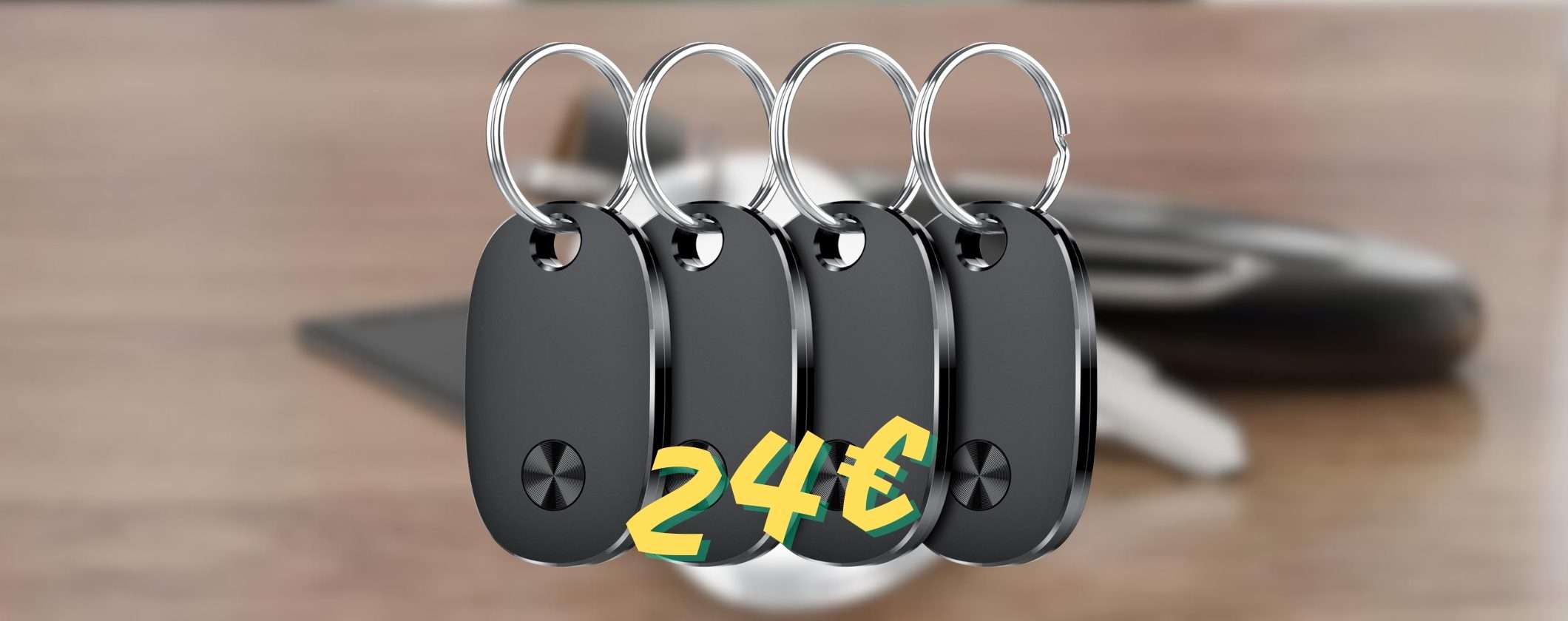 Air Tracker Tag: 4 localizzatori di oggetti con batteria sostituibile a soli 24€