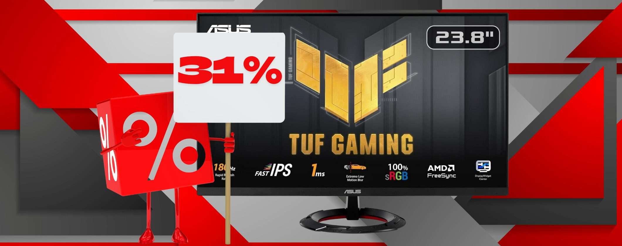 ASUS TUF Gaming al PREZZO più BASSO con sconto del 31% ASUS TUF Gaming al PREZZO più BASSO con sconto del 31%