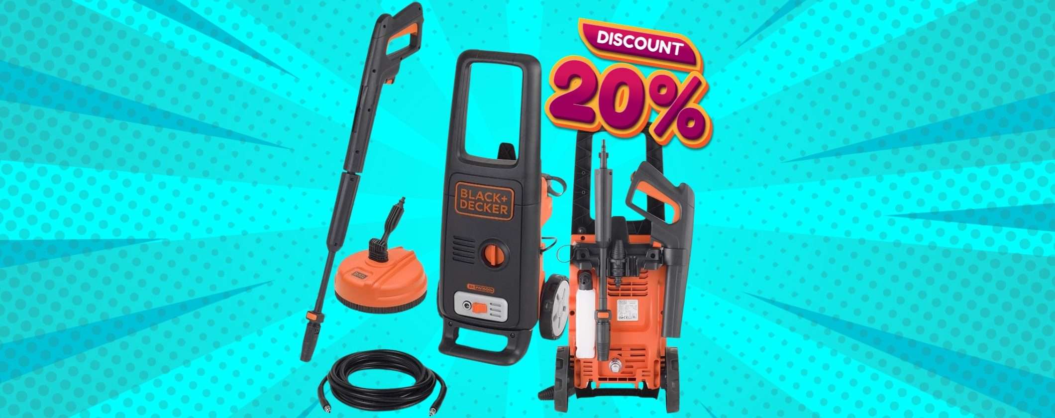 BLACK+DECKER: idropulitrice ad alta pressione tua a soli 87€ BLACK+DECKER: idropulitrice ad alta pressione tua a soli 87€