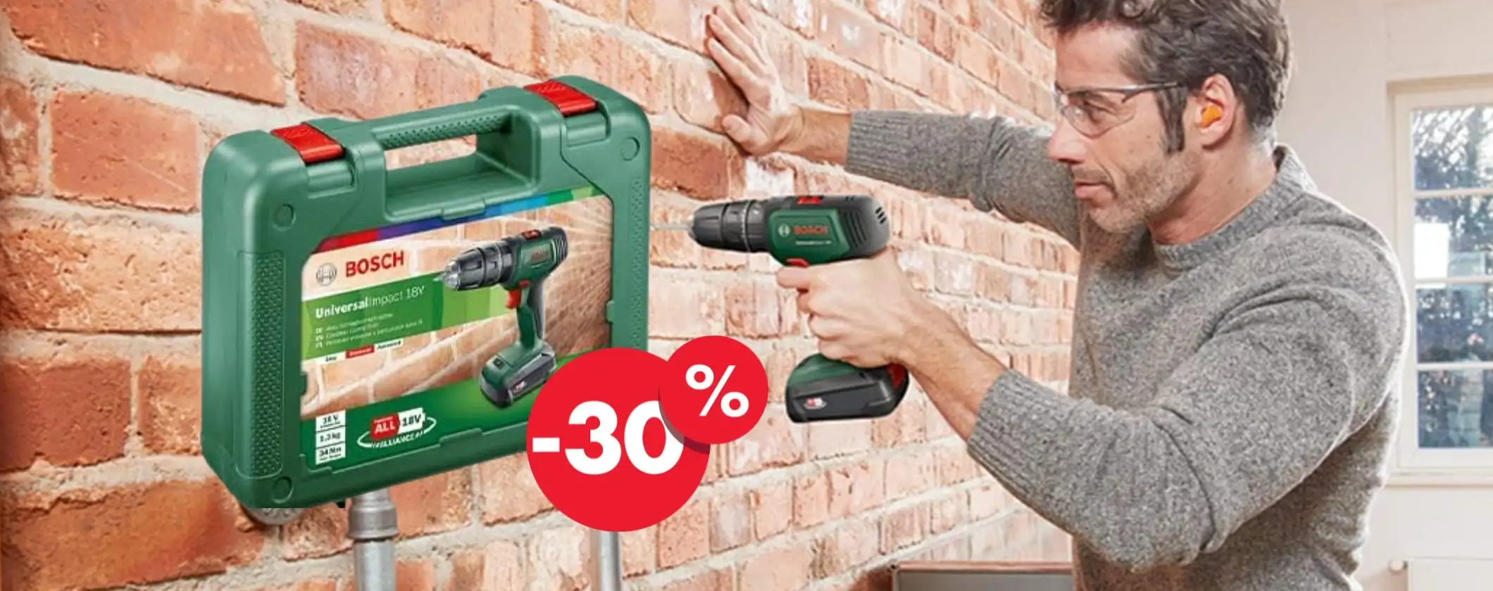 Bosch: trapano avvitatore a batteria con 32 bit avvitamento e 10 punte (-30%) Bosch: trapano avvitatore a batteria con 32 bit avvitamento e 10 punte (-30%)