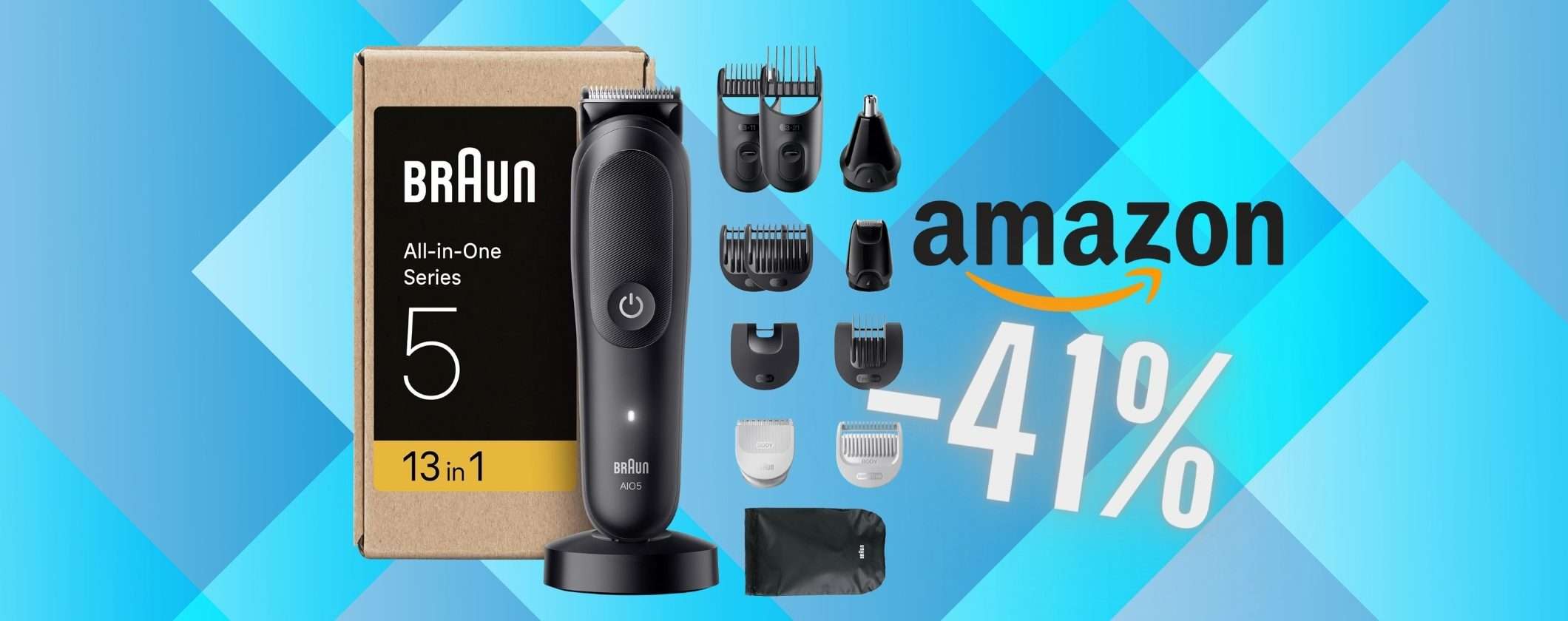 Braun: rifinitore All-in-One Series 5 in SCONTO al 41% su Amazon