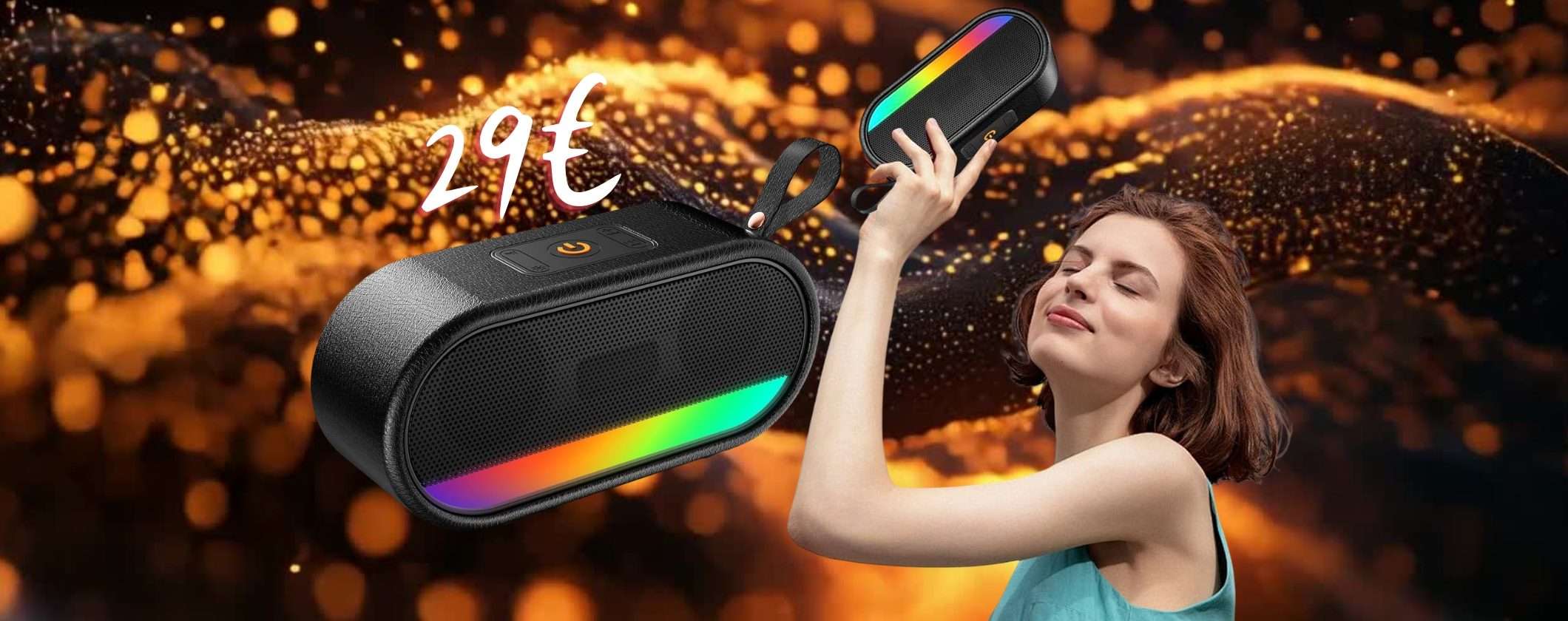 Cassa Bluetooth portatile potentissima in offerta al Prime Day (29€) Cassa Bluetooth portatile potentissima in offerta al Prime Day (29€)