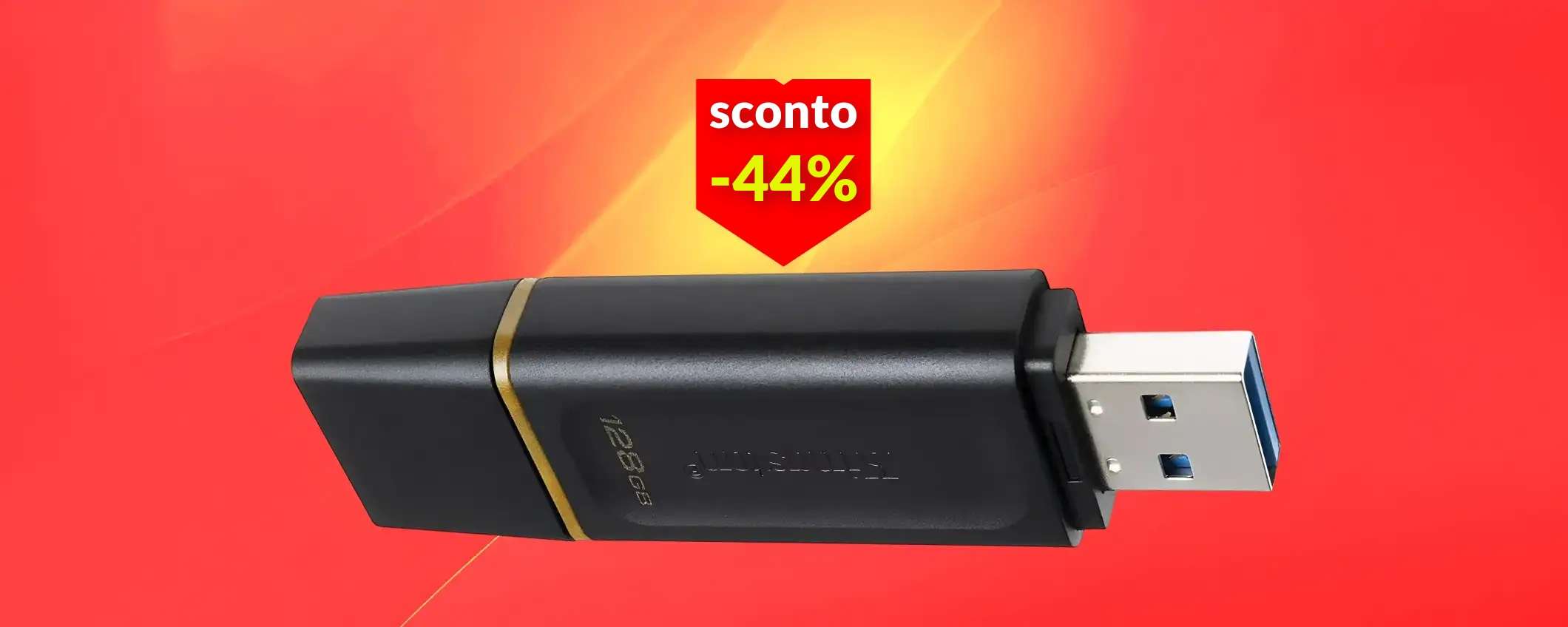 Chiavetta USB 128GB: con lo sconto del 44% è già tua a soli 9€