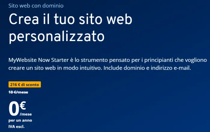 ionos offerta website builder