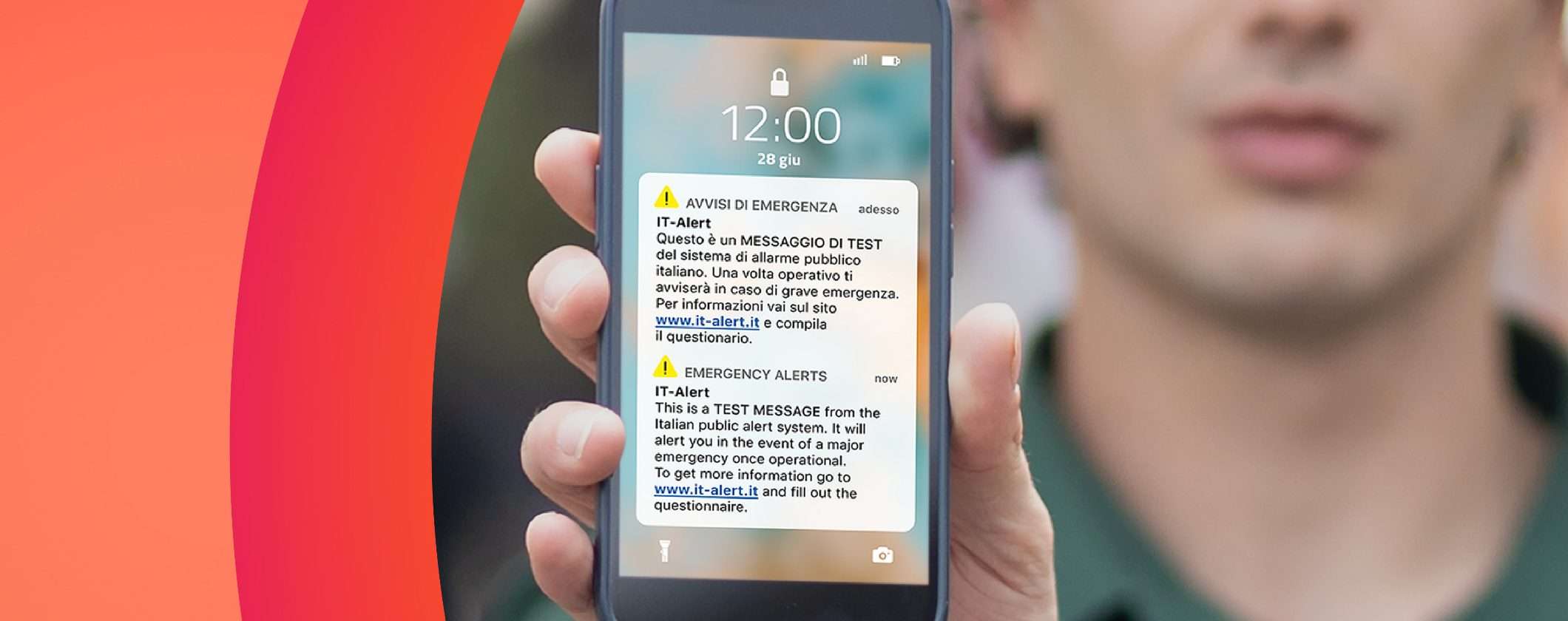 IT-alert: oggi nuovi test, non ti spaventare
