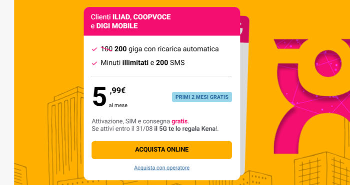 kena mobile 5g offerta