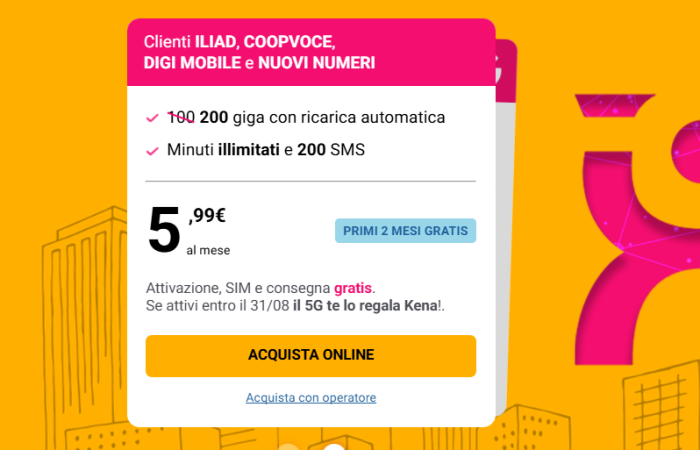 kena mobile 5g tim offerte
