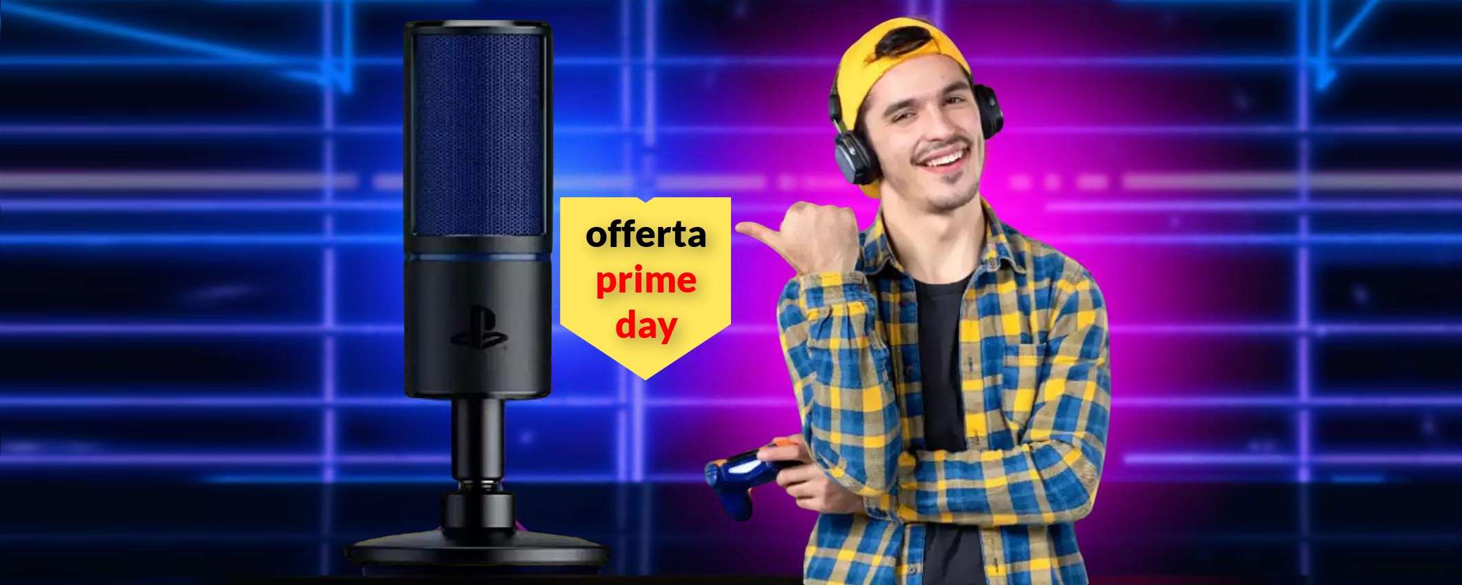 Microfono Razer per PS5 e PC: poco più di 30€ con le Offerte Prime Day