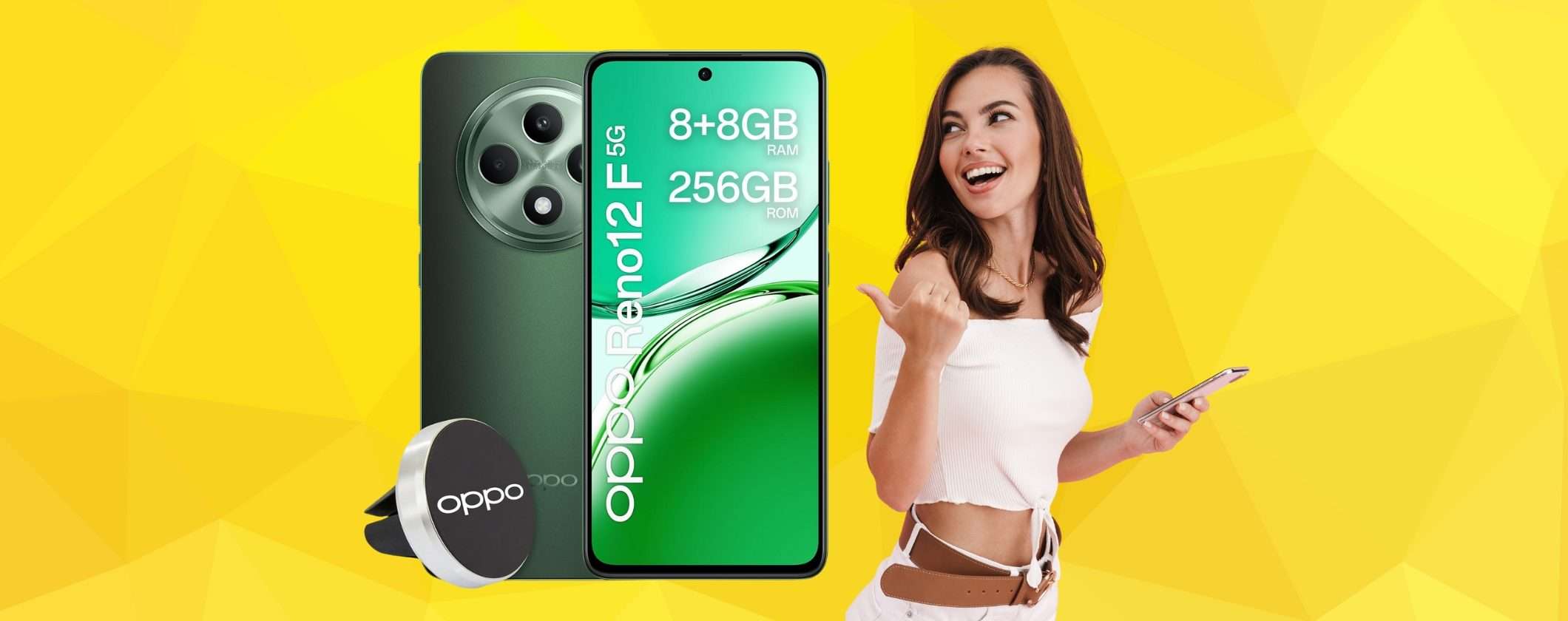 OPPO Reno12 F 5G da 256GB per il Prime Day a un PREZZO SGRETOLATO OPPO Reno12 F 5G da 256GB per il Prime Day a un PREZZO SGRETOLATO