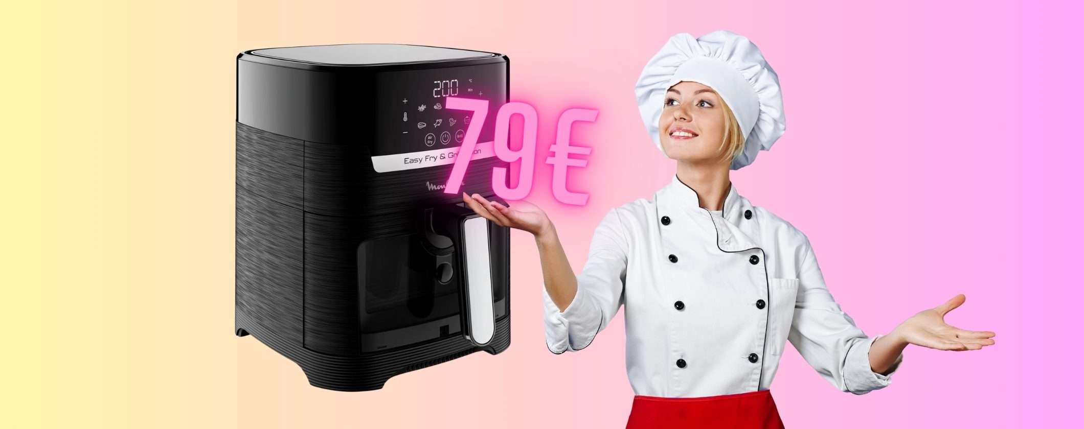 Piatti buonissimi e meno calorici con la friggitrice ad aria Moulinex (79€) Piatti buonissimi e meno calorici con la friggitrice ad aria Moulinex (79€)