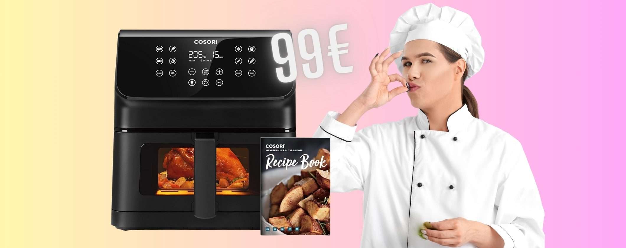 Piatti buonissimi con meno calorie? Friggitrice ad aria COSORI Clear Blaze (99€) Piatti buonissimi con meno calorie? Friggitrice ad aria COSORI Clear Blaze (99€)