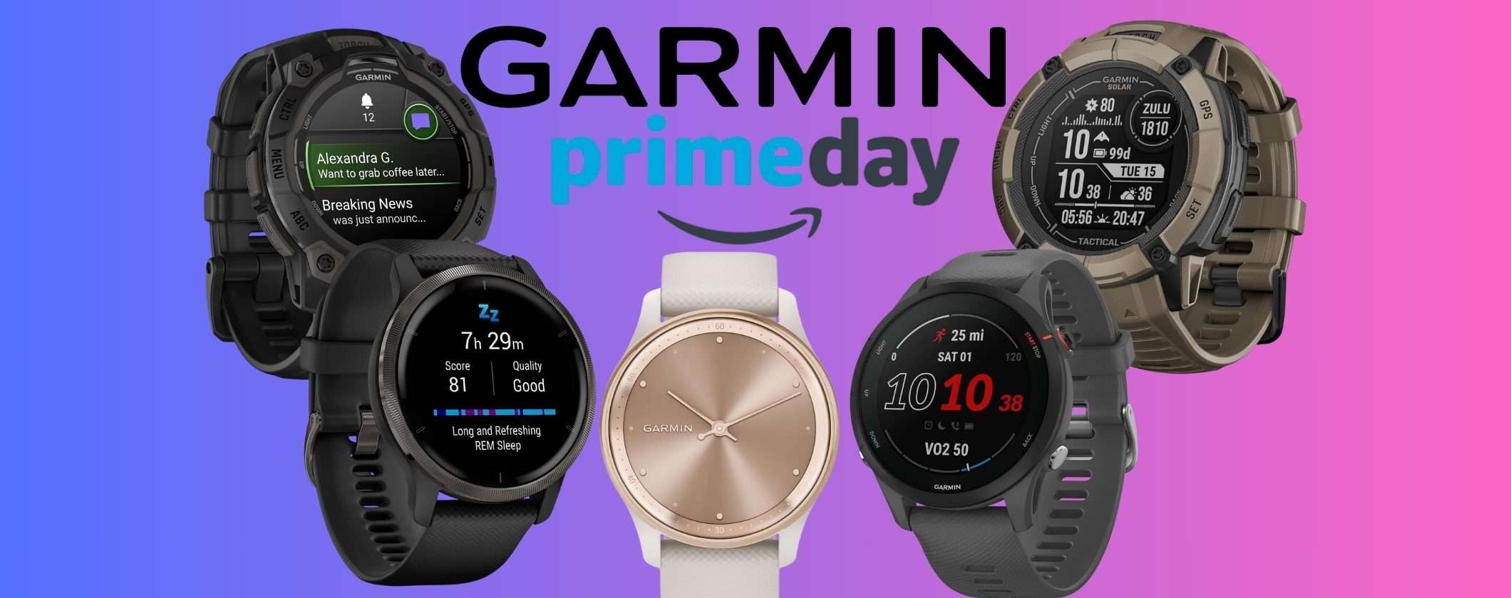 Prime Day 2025: gli smartwatch Garmin in offerta Prime Day 2025: gli smartwatch Garmin in offerta