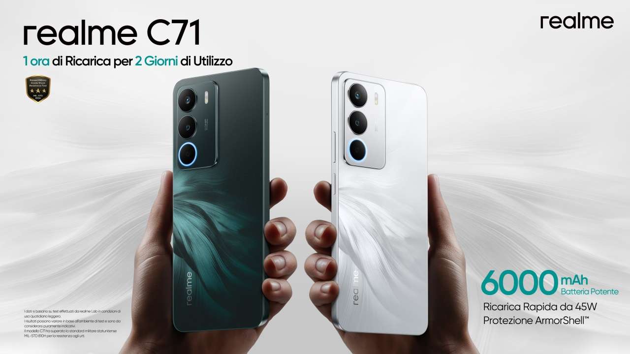 Realme C71 ufficiale: nuovo smartphone con batteria strabiliante a 149€