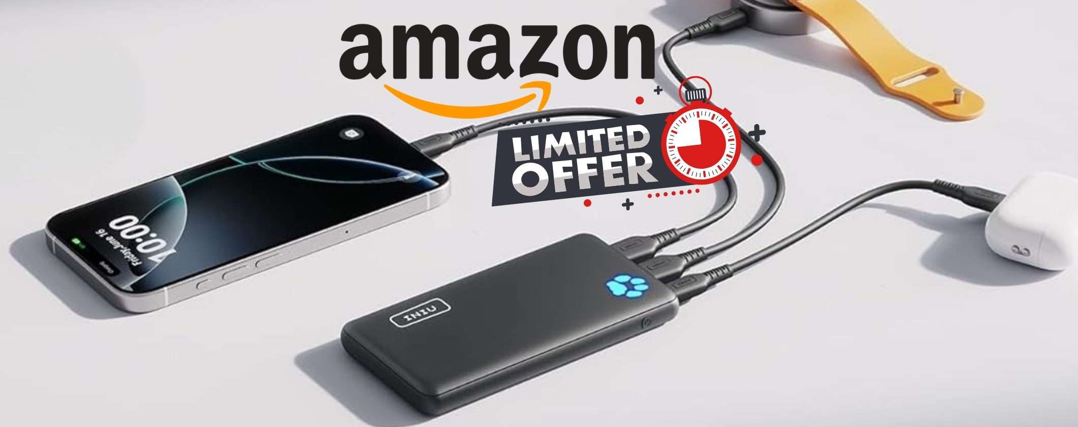 Solo 17€ per il Power Bank INIU da 10000mAh: ricarica rapida e design leggero Solo 17€ per il Power Bank INIU da 10000mAh: ricarica rapida e design leggero