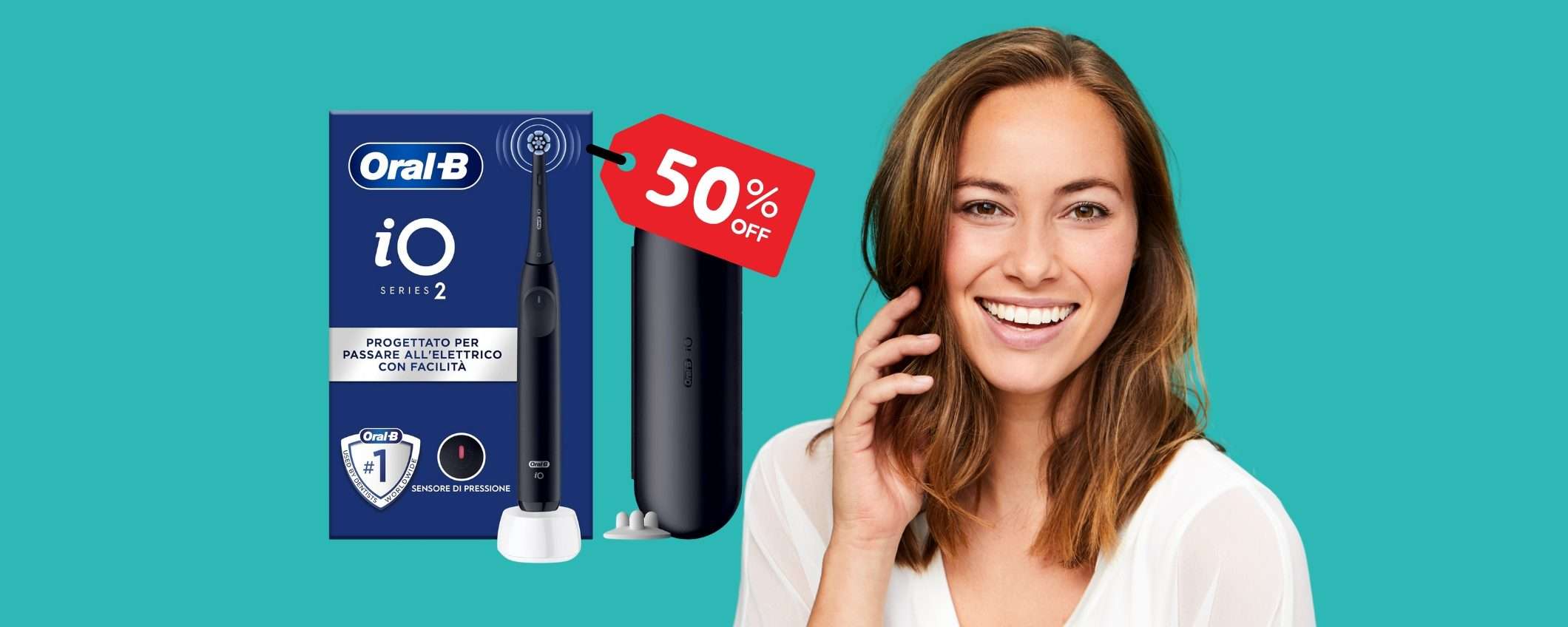Spazzolino elettrico Oral-B iO 2 a metà prezzo su Amazon (offerta a tempo)